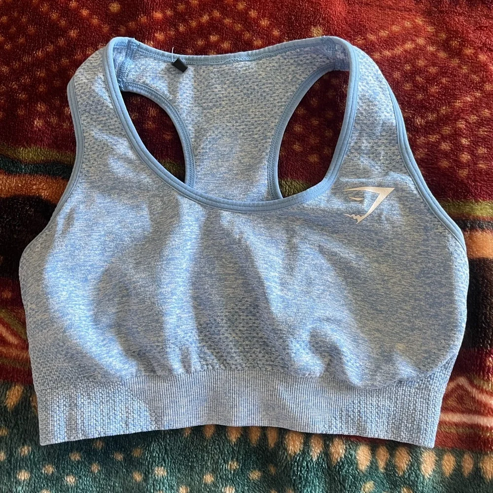 Gym Shark Blue Sports Bra - Picture 1 of 2